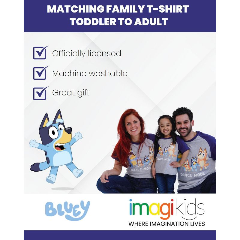 Bluey Mom Dad Bingo Girls T-Shirt Toddler, 4 of 8