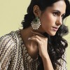 SOHI Women's Circular Pearl Drop Earrings - 3 of 4