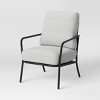 2pc Metal Mesh Outdoor Patio Chairs with Double Cushions, Club Chairs Black - Room Essentials™ - 3 of 4