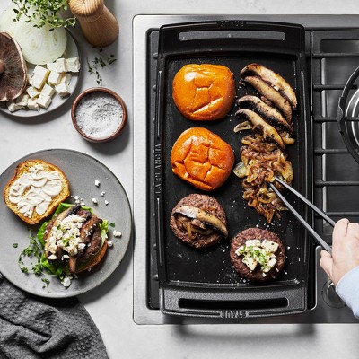 Staub Black Cast Iron Rectangular Griddle Pan with Handles