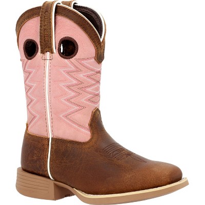 Kids Lil’ Rebel by Durango Big Kids’ Dark Chestnut Bubblegum Western Boot