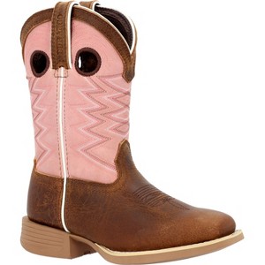 Kids Lil’ Rebel by Durango Big Kids’ Dark Chestnut Bubblegum Western Boot - 1 of 4