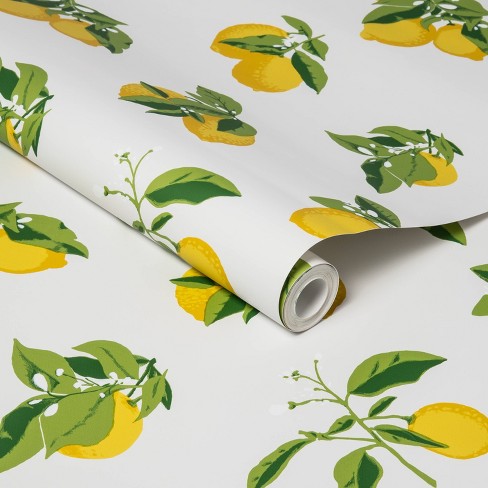 Lemons Peel & Stick Wallpaper Yellow - Opalhouse™ : Target