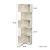 5-Tier Corner Bookcase with Open Shelves & Led Lights Freestanding L Shaped Display Shelf for Home Office, Living Room, Bedroom, Kitchen-The Pop Home - 3 of 4