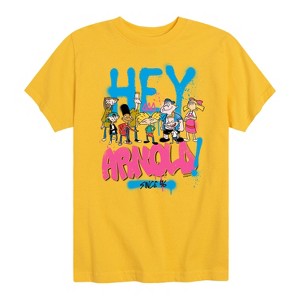 Boys' - Hey Arnold! - Arnold Spray Paint 96 Short Sleeve Graphic T-Shirt - 1 of 4