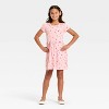 Girls' Short Sleeve Valentine's Day 'Heart' Dress - Cat & Jack™ Light Pink - 3 of 3