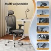 GALAXHERO Ergonomic Mesh Office Desk Chair, High Back Reclining Computer Gaming Chair, Adjustable Lumbar Support, Tilt Function,Black Gray - 3 of 4