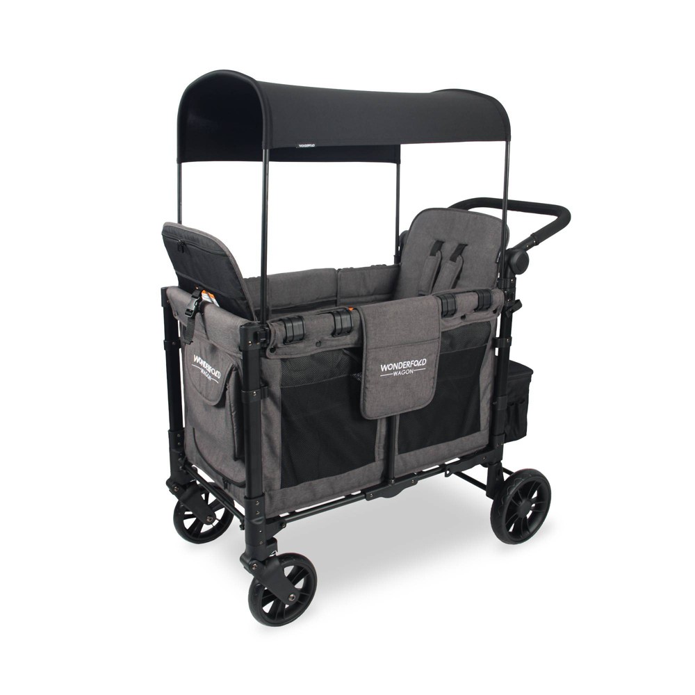 Photos - Pushchair WONDERFOLD W2 Elite Double Folding Stroller Wagon - Gray