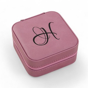 Personalization Mall Personalized Pink Leatherette Jewelry Case - 1 of 1