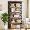 MAYEERTY 6-Tier Bookshelf, 70.87" Etagere Metal and Wooden Bookcase for Home Office - 2 of 4