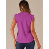 INSPIRE CHIC Women's Ruffled Sleeveless Work Business Vintage Blouses - 4 of 4