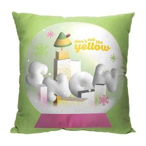 Warner Bros. Elf Don't Eat The Yellow Snow Throw Pillow 18x18 Inches - 1 of 2