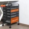 YIYIBYUS Rolling File Cabinet with 5 Drawers, Craft Cart Organizer with Wheels - 2 of 4