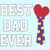 Men's Design By Humans Best Dad Ever Heart Tie By sukhendu12 T-Shirt - 2 of 2