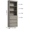 Wooden Deep Bookcase with Drawers, 70.27 in Tall Bookshelf Farmhouse Bookcases Storage Cabinet Organizer for Home Office - 2 of 4