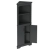 MOEPISY Tall Corner Cabinet with Doors, Black - 4 of 4