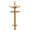 AZL1 Life Concept Garment Racks, Golden Brown Hardwood Freestanding Coat Rack with 11 Hooks for Entryway Organization, Brown, 20.75"*20.75"*74.75" - 2 of 4