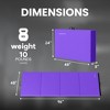 BalanceFrom Fitness 96 x 48 Inch All Purpose Exercise Mat Bundled with 8 Foot Balance Beam Foldable Gymnastic Activity Set, Purple - image 4 of 4