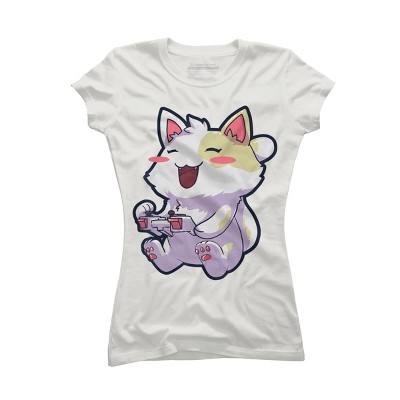 Junior's Design By Humans Anime Gamer Gaming Video Games Cat Kawaii Neko Gamer By KangThien T-Shirt