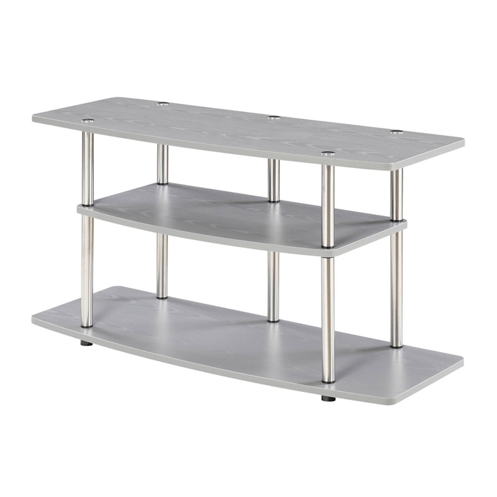 Photos - Mount/Stand Designs2Go 3 Tier Wide TV Stand for TVs up to 43" Gray - Breighton Home