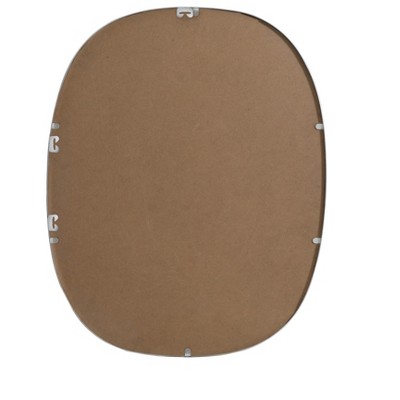 Silver Oval Full Length Metal Frame Bathroom Mirror