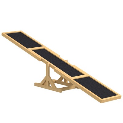 MaseiKar Wooden Dog Agility Seesaw for Training and Exercise,Platform Equipment Run Game Toy,Weather Resistant Pet Supplies,71" L x12" W x12" H
