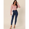 Seta T Women's Ribbed Knit Long Sleeve Sweetheart Neck Pullover Sweater - 3 of 4