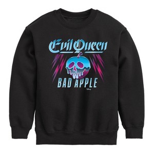 Boys' - Disney Villains - Evil Queen Bad Apple Graphic Long Sleeve Fleece Sweatshirt - 1 of 4