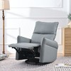 CENGHU Leather Rocking Recliner Chair, 360� Swivel Nursery Rocking Chair, Modern Glider Chair, Single Sofa Chair for Bedroom, Living Room - 3 of 4