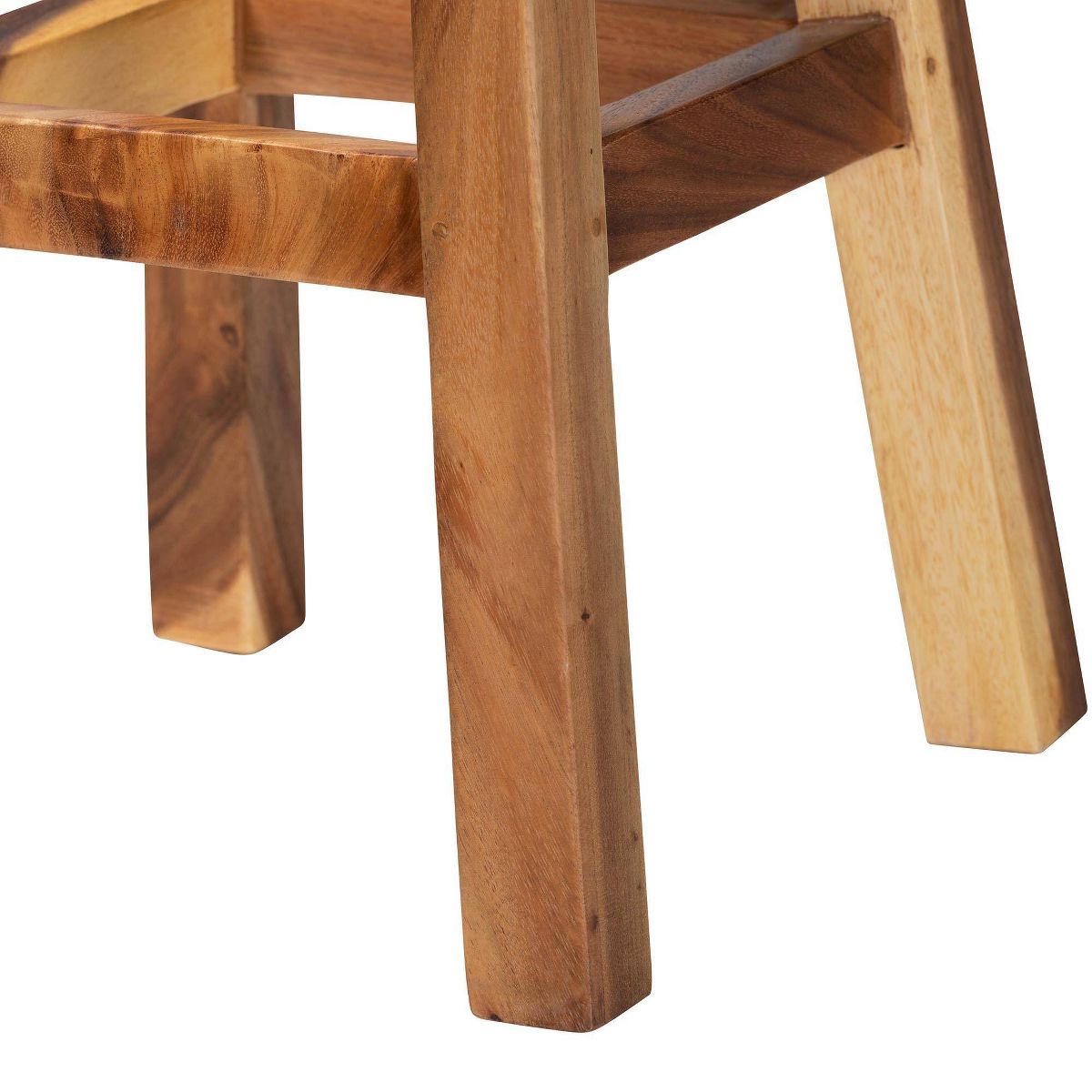 bali & pari Luli Suar Wood Bar Stool Natural Brown - thumbnail 4