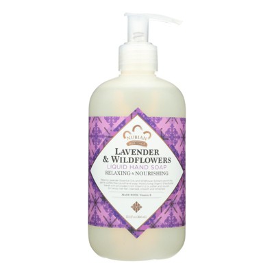 Nubian Heritage Lavender and Wildflower Liquid Hand Soap - 12 fz