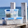 Ezy Storage 33.8qt IP67 Waterproof Storage Box: Stackable Clear Utility Bin, Polypropylene, 22.8"x15.04"x8.54" - 3 of 4