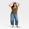 Women's Slim Fit Square Neck Ribbed T-Shirt - Universal Thread™ - 3 of 3