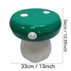SEVOBAL Mushroom Statue Stool Outdoor Garden Forest Base Courtyard Lawn Courtyard Decoration Indoor Party Festival Kid Gift, Green, 13"*13"*13.8" - 3 of 4