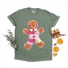 Gingerbread Polka Dot Patchwork Print - Women's Garment Dyed Graphic T-Shirt - 2 of 4