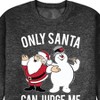 Men's - Frosty the Snowman - Only Santa Can Judge Me Graphic Fleece Sweatshirt - 2 of 4