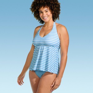 Lands' End Women's Flutter Halter Tankini Top - 1 of 3