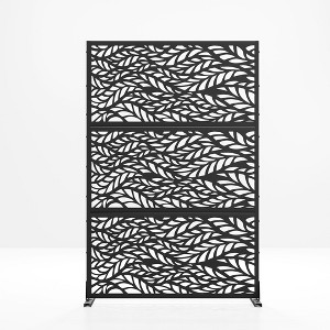 Dovelina Outdoor Metal Privacy Screen Freestanding Patio Decorative Screens - 1 of 4