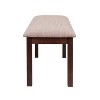 Simple Relax Upholstered Dining Bench with Straight Legs in Antique Cherry - 3 of 4