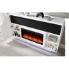 ORRD Aurora White 76 Inch Fireplace with TV Lift - 4 of 4