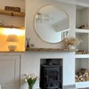Serio Circle Brushed Aluminum Frame Large Circle Gold Round Wall Mirror -The Pop Home - 2 of 4