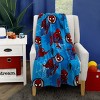 NoJo Marvel Spiderman Wall Crawler Red, White, and Blue Spider Webs Toddler Blanket - 4 of 4