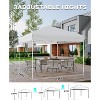 10x10 Pop Up Canopy Tent, Outdoor Tent with 3 Adjustable Height, Easy Set Up Canopy with 4 Sandbags & Carrying Bag for Camping,Outdoor Events - Black - 4 of 4