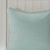 Gracie Mills Douglass Coral Motif Cotton Pique Euro Sham - One Size - Aqua - 3 of 3