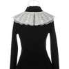 Elerevyo Women Detachable Semi-Sheer Embroidery Neck Ruff Fake Dickey Collar Blouse 1 Pc - 3 of 4
