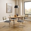 Art Leon Faux Leather Seat and Wicker Cane Back Dining Chairs, Set of 2 - 4 of 4