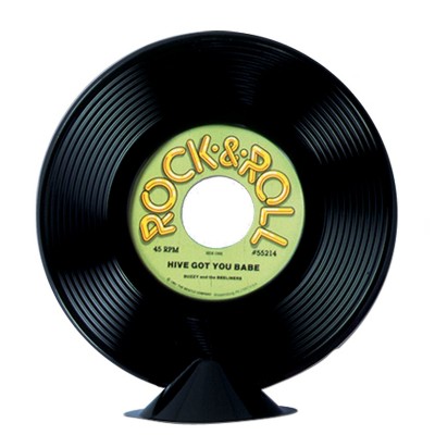Beistle 9" Plastic Record Centerpiece 4/Pack 55216