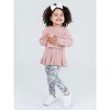 RuffleButts Toddler Girls Ruched Bow Leggings - image 4 of 4