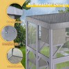 ORRD Outdoor Wooden Catio with 4 Platforms & 2 Houses, Multi-Functional Cat Enclosure - 3 of 4