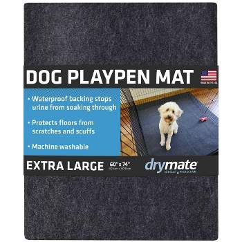 Drymate Protective Dog Crate Mat Liner Potty Training Pad, Grey, Jumbo,  29-in x 48-in